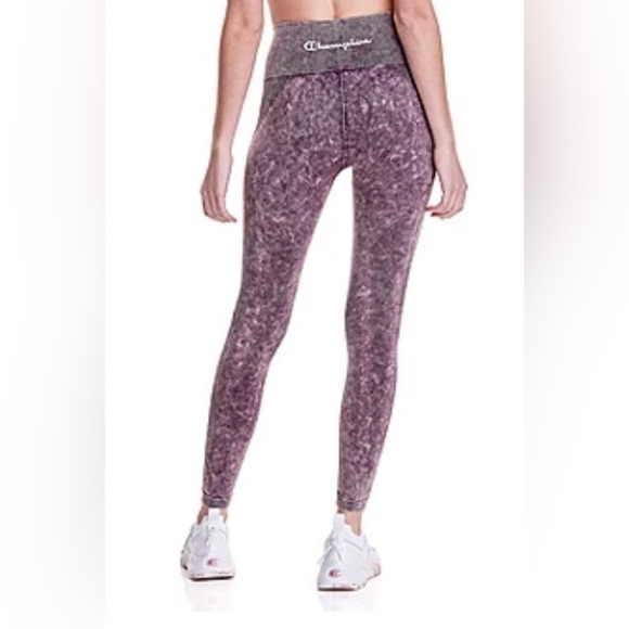 Champion Women's Size Small Dark Berry Purple Moisture Wicking Athletic Leggings - Picture 2 of 8